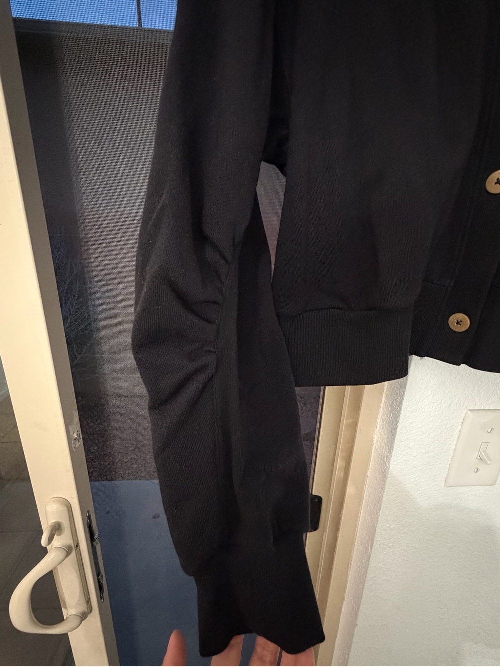 PINK Victoria's Secret Black V-Neck Button Cardigan - Picture 3 of 7